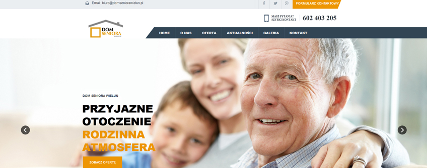 Uruchomienie strony www.domseniorawielun.pl